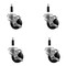 Service Caster 3'' Phenolic Swivel 7/8'' Expanding Stem Caster Set with Brake, 4PK SCC-EX20S314-PHS-TLB-78-4 - alternate 1